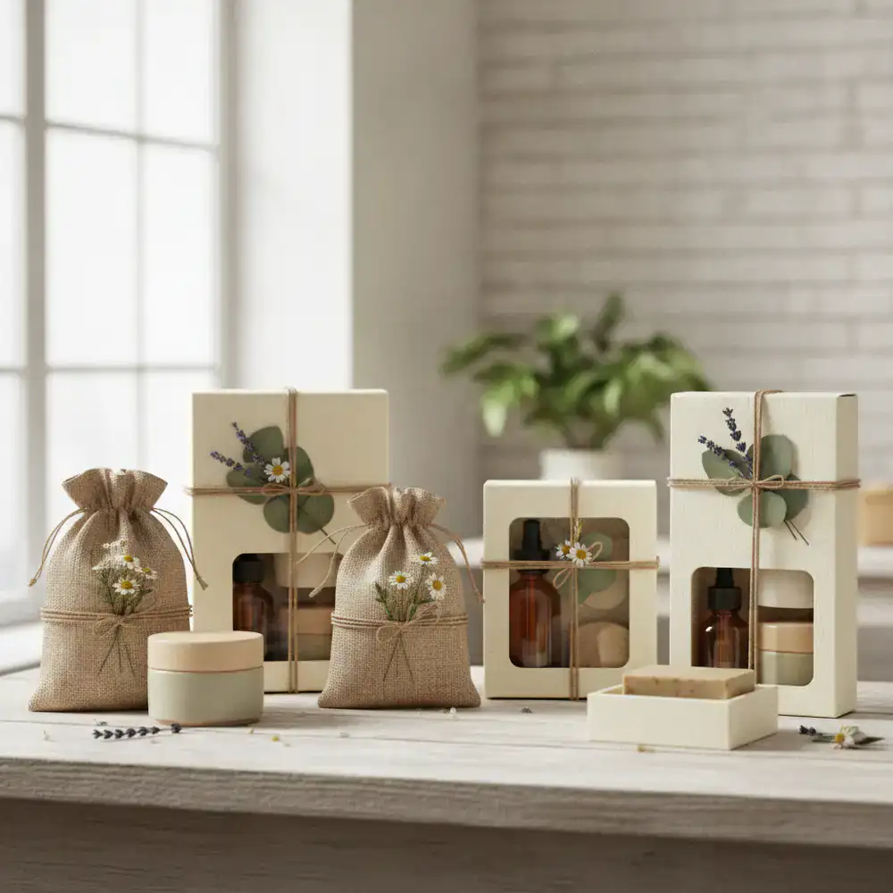 Beautifully packaged natural cosmetic gift sets