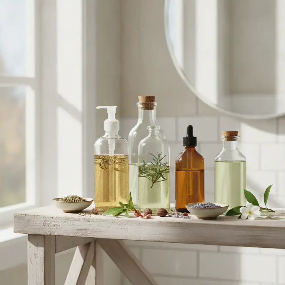 Natural shampoos and hair oils