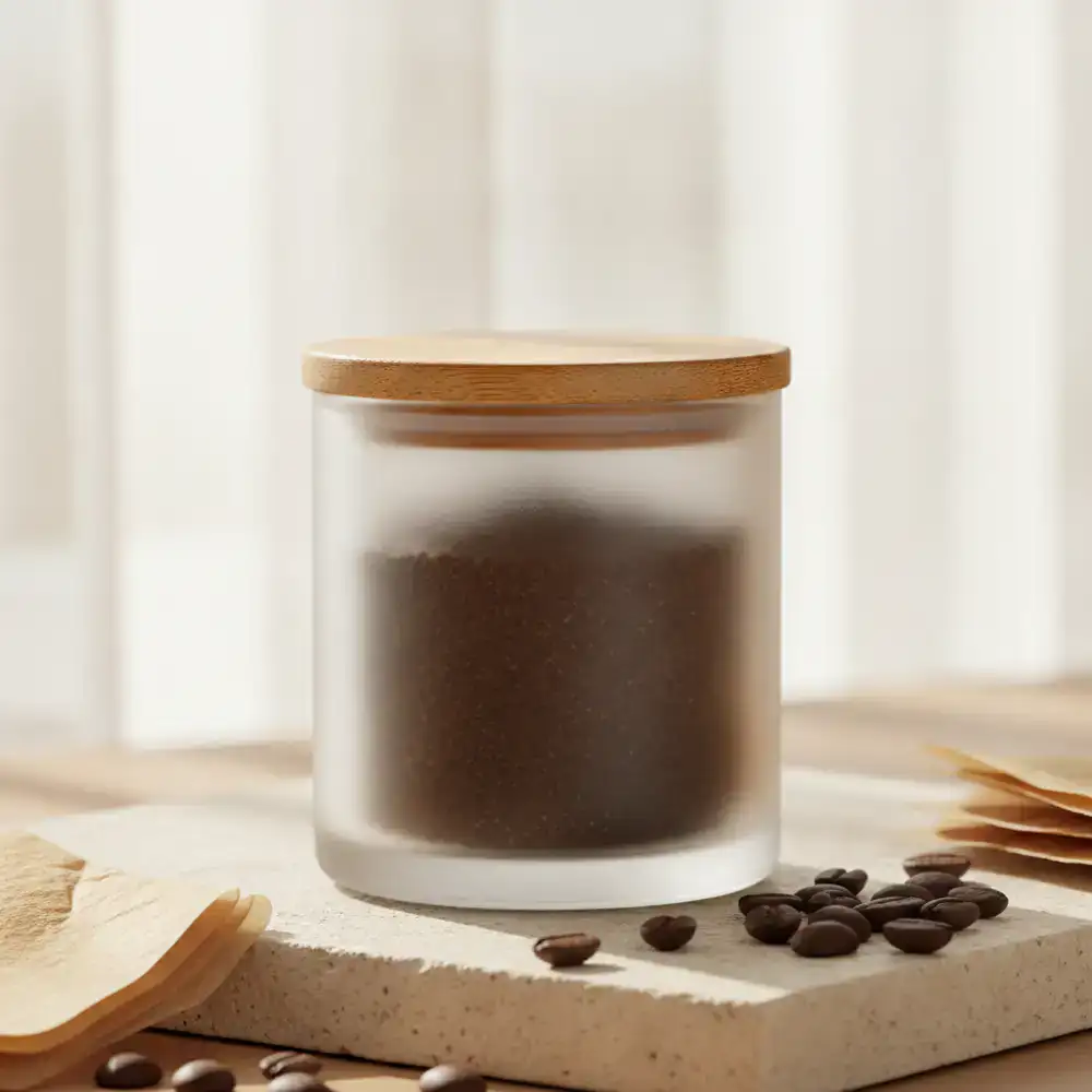 Robusta Coffee Body Scrub in a minimalist container